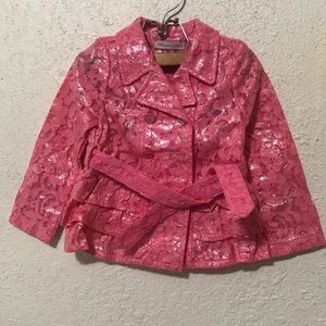 Beautiful pink Blumarine baby rain coat 24 mo